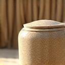 Biologisch afbreekbare urn van natuurlijk materiaal